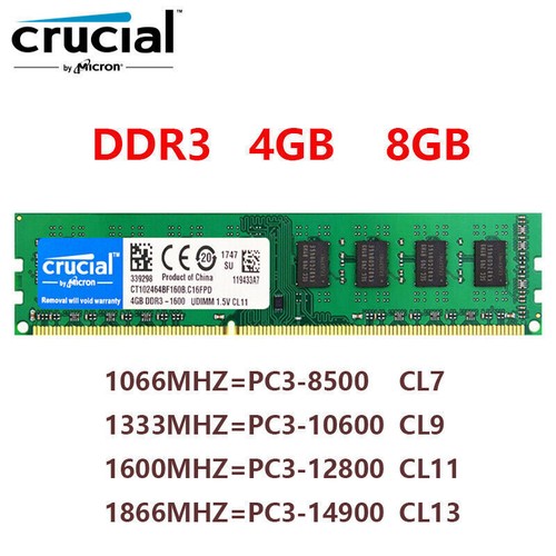 Crucial ddr3 4gb 8gb 1066 - 4gb, 1333