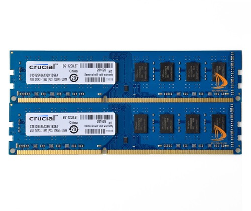 8gb crucial gb 2rx8 - crucial, 2x